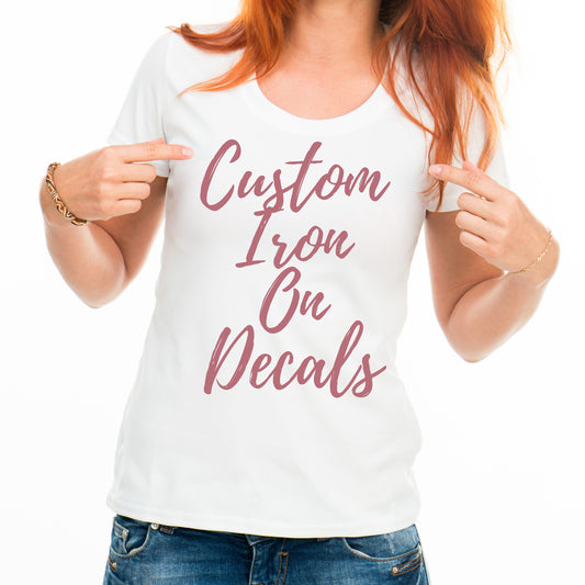 PERSONALISED IRON Vinyl Labels| Iron On Names| Fabric Stickers| Custom HTV Decals| Iron on Vinyl| Fabric Transfers |T-Shirt Transfers