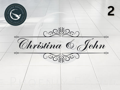 Personalised Wedding Dance Floor Vinyl Decals Custom Wedding Decor Stickers Gift Sign