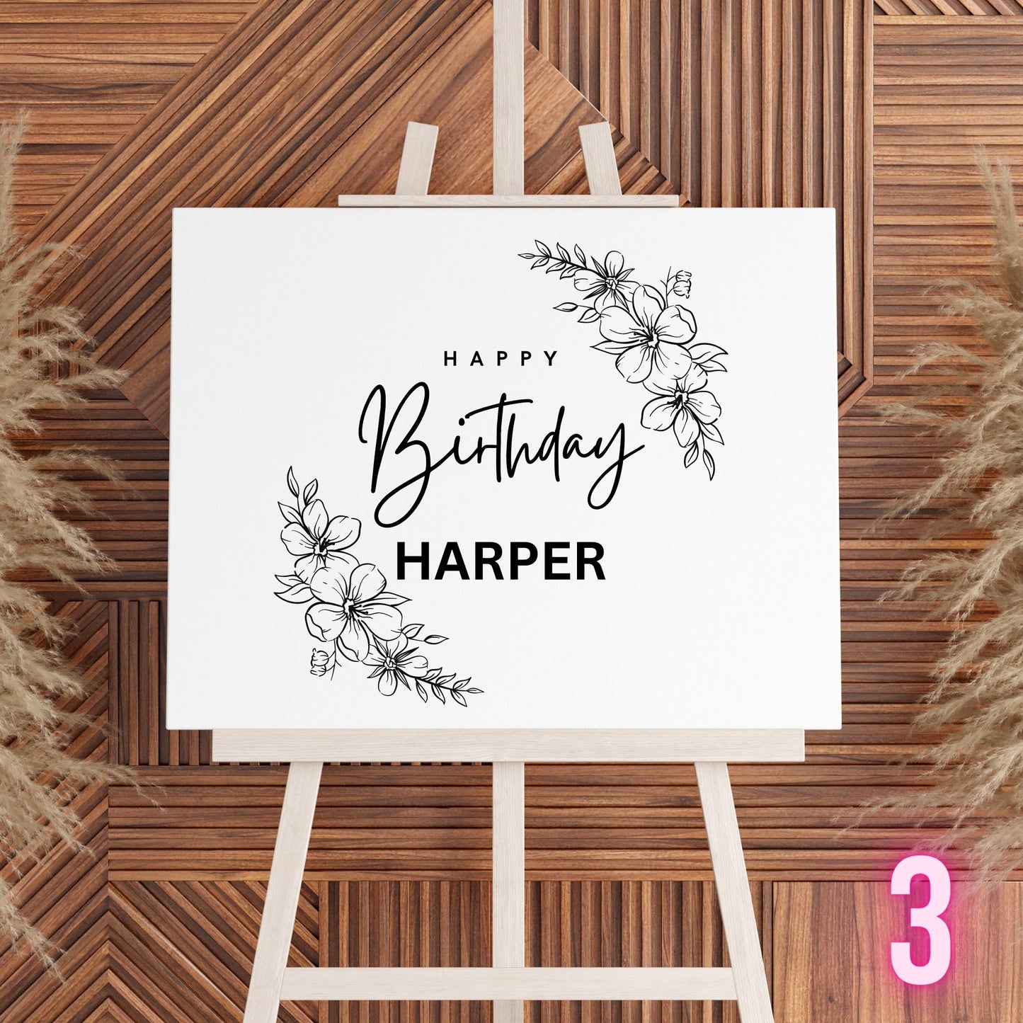 Custom Designed Birthday Party Vinyl Decal- Personalised with your Details - Choose Your Font, Colour and Size