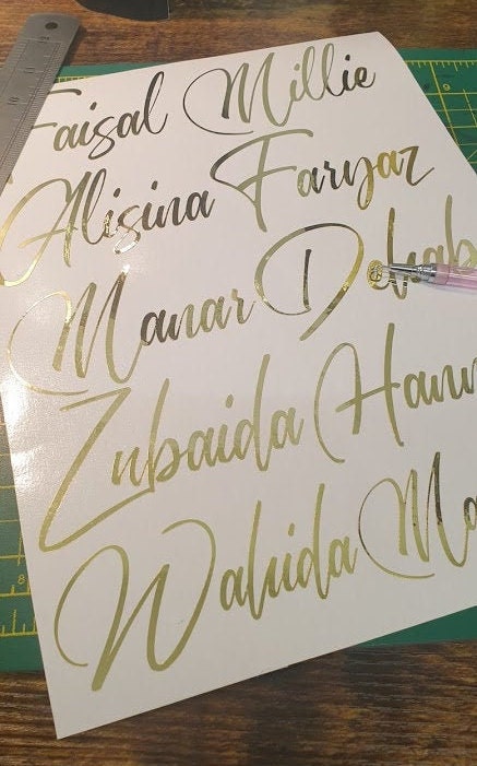 Personalised Vinyl Decal Stickers Name Labels Organising Labels