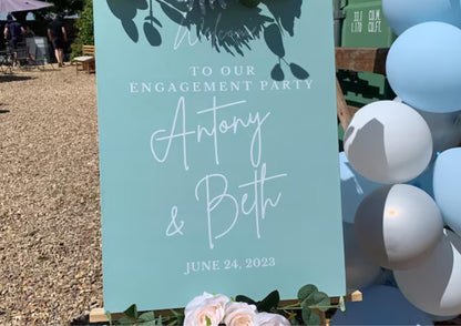 Custom Designed Engagement Vinyl Decal- Personalised with your Details - Choose Your Font, Colour and Size