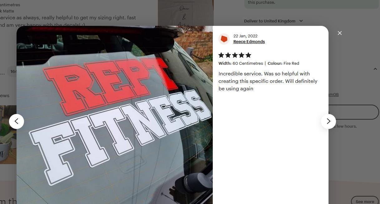 Personalised Car/Van/Camper Vinyl Decal Sticker Customise Text