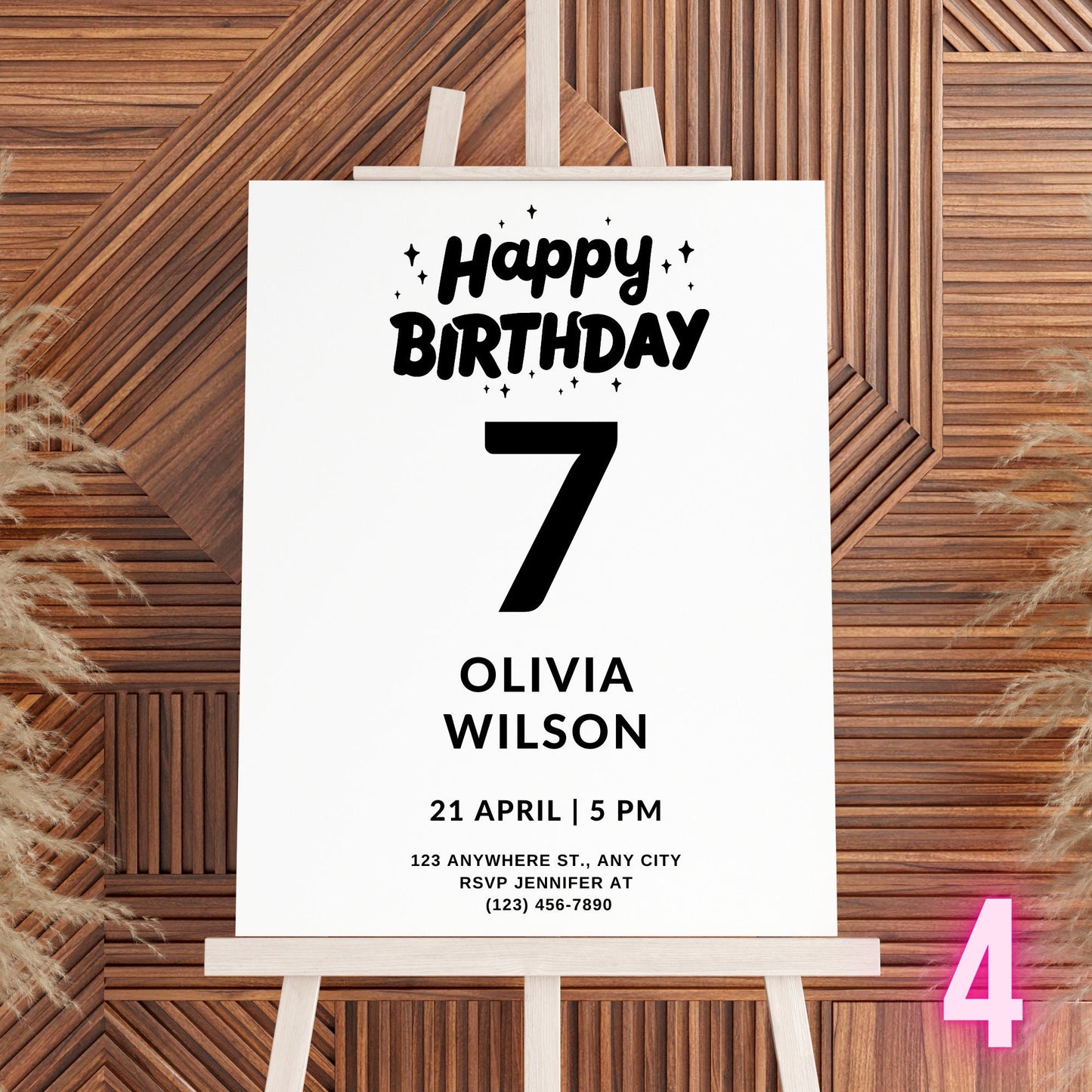 Custom Designed Birthday Party Vinyl Decal- Personalised with your Details - Choose Your Font, Colour and Size