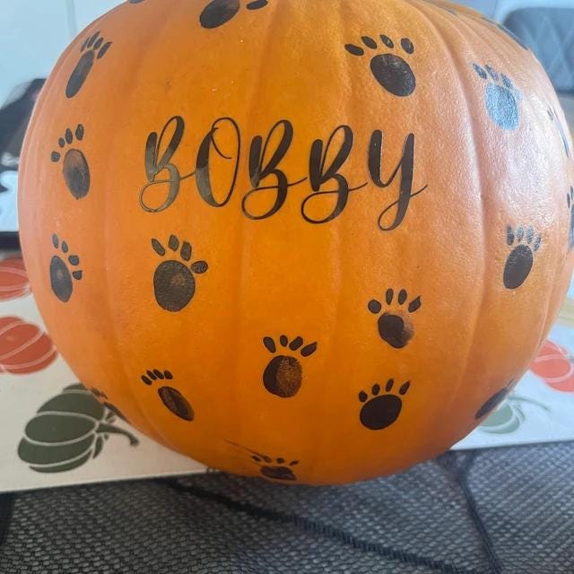 Custom Decal for Pumpkin, Custom Stickers for Pumpkins, Vinyl Name Decals for Pumpkins, Personalised Pumpkin Decal Only