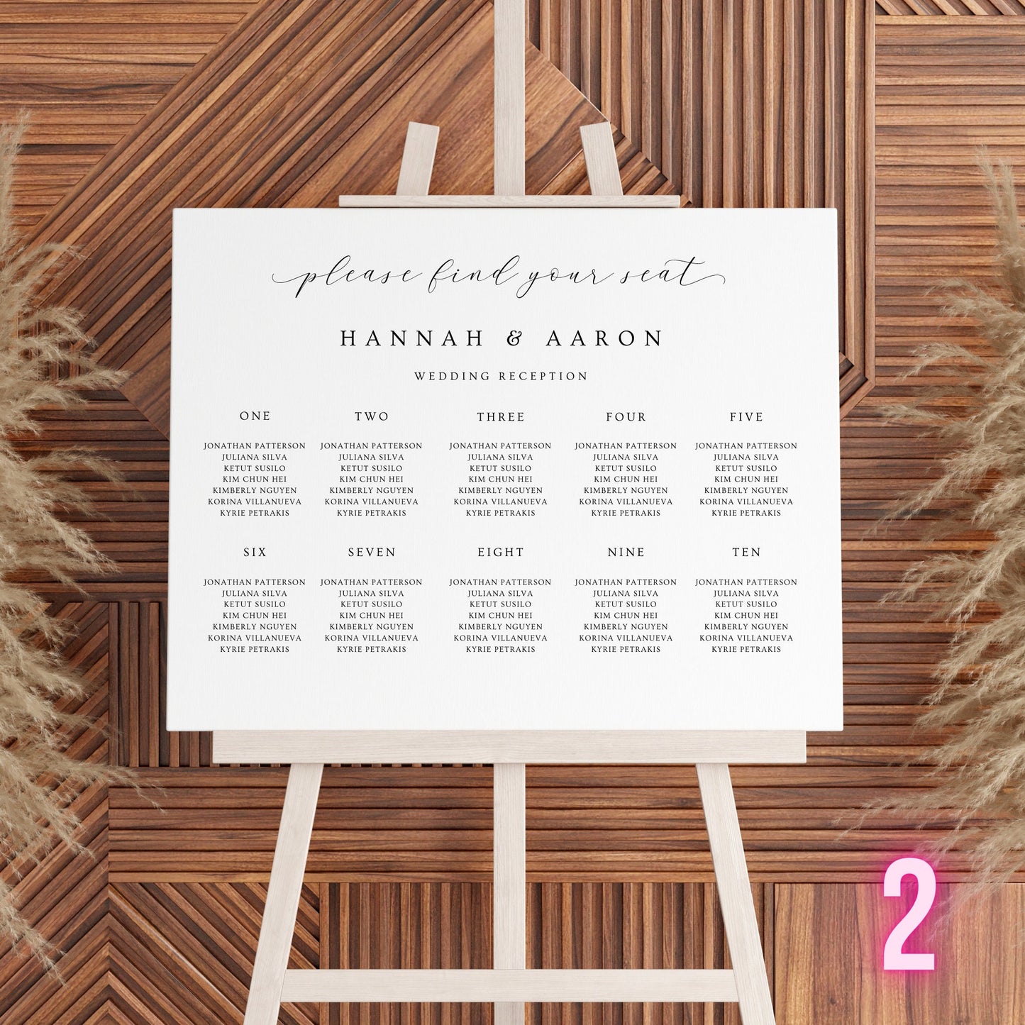 Custom Designed Wedding Seating Plan Vinyl Decal- Personalised with your Details - Choose Your Font, Colour and Size