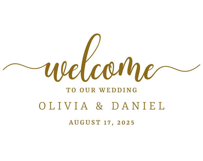 Custom Designed Wedding Vinyl Decal- Personalised with your Details