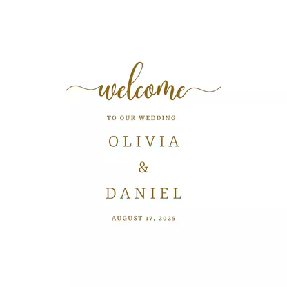 Custom Designed Wedding Vinyl Decal- Personalised with your Details